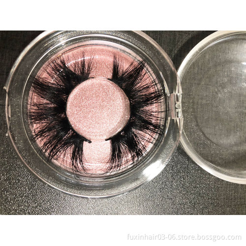 Wholesale dramatic 25mm mink eyelash vendor diamonds customized boxes packaging cases fluffy 5d mink eyelashes